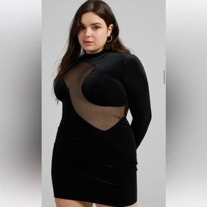 Bershka velvet dress